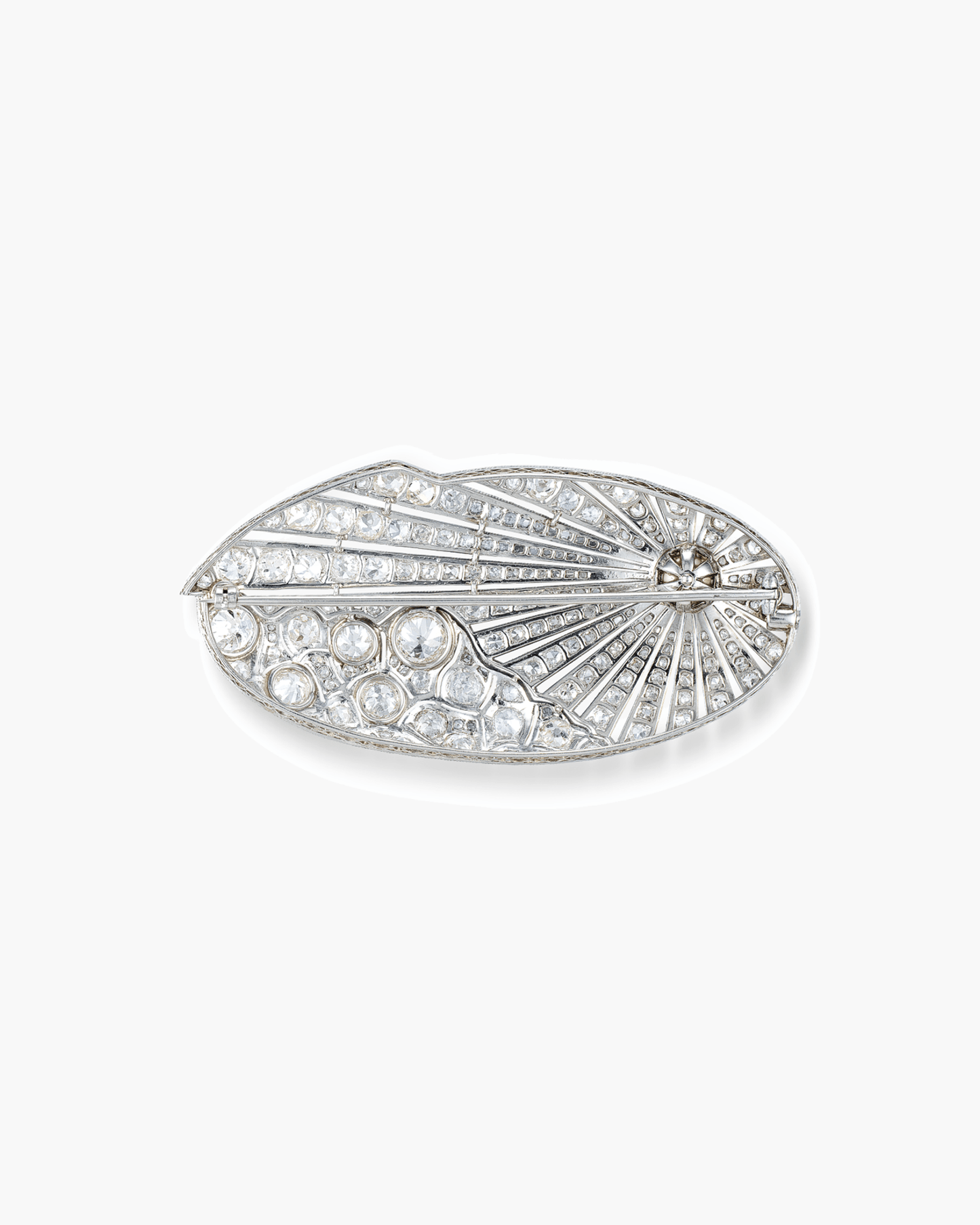 Art Deco Pearl and Diamond Brooch