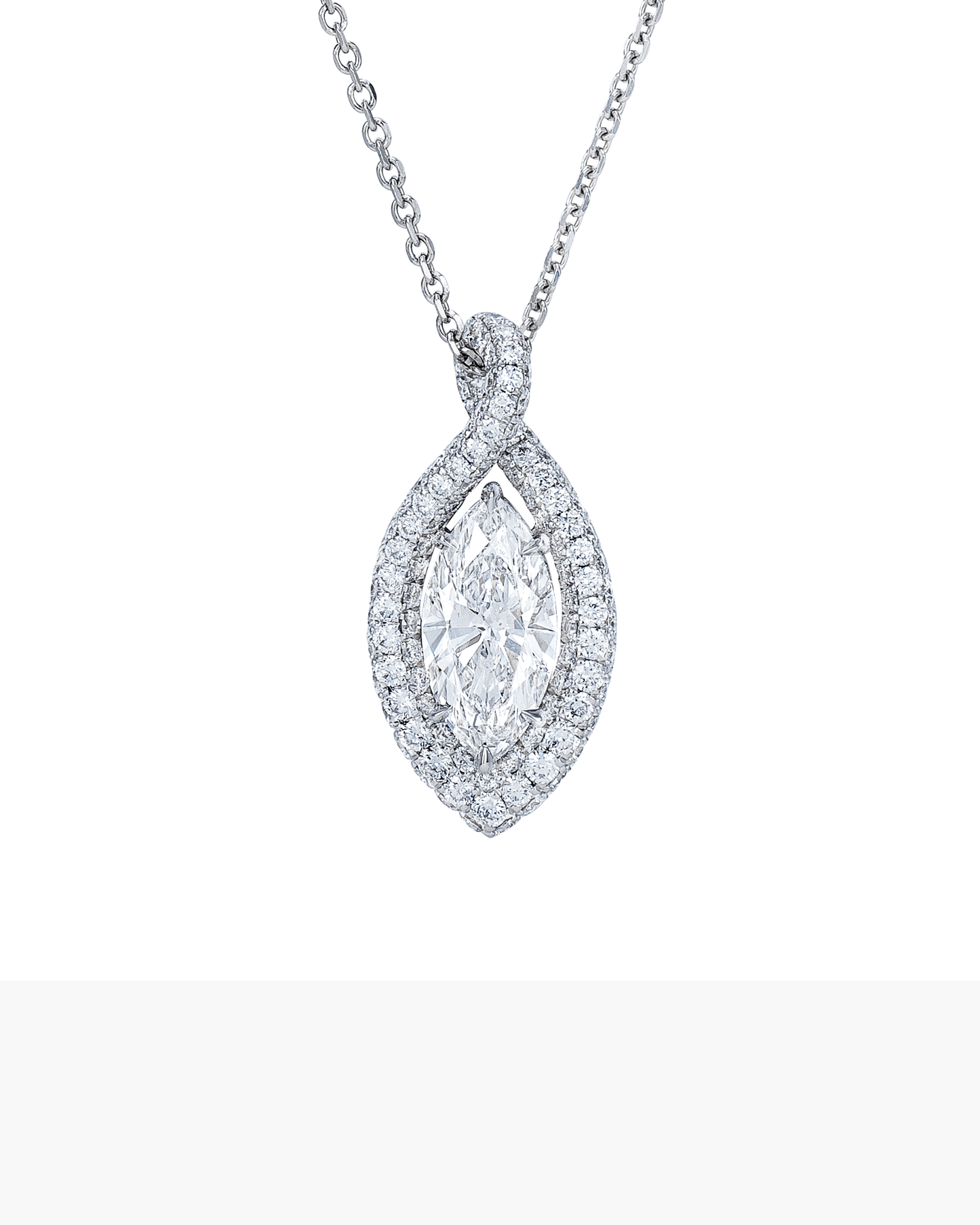 1.02 carat Marquise Shape Diamond Pendant Necklace