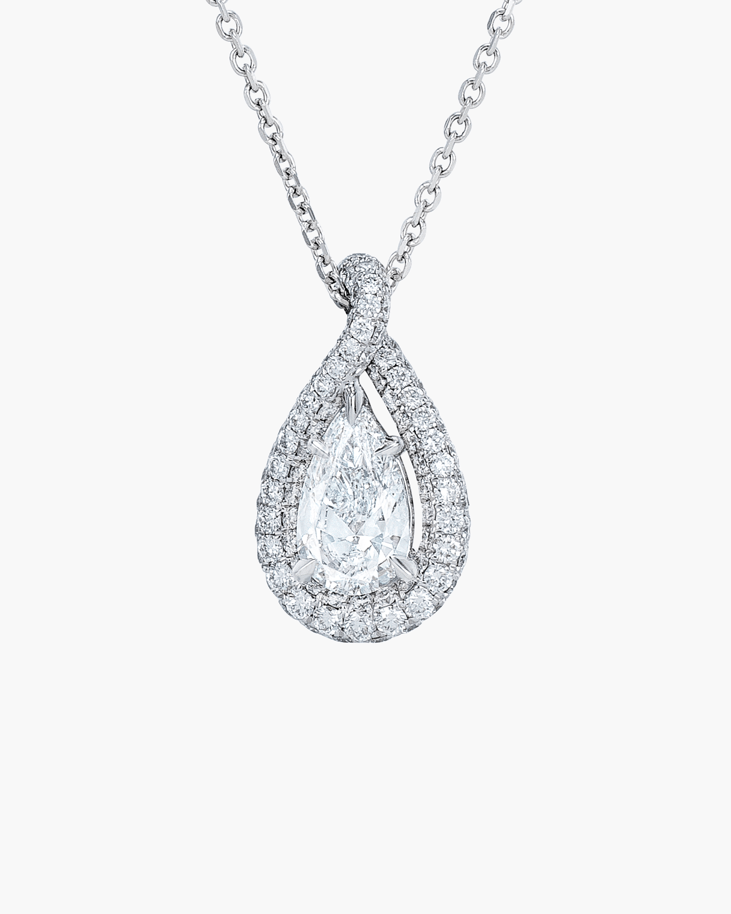 0.70 carat Pear Shape Diamond Pendant Necklace