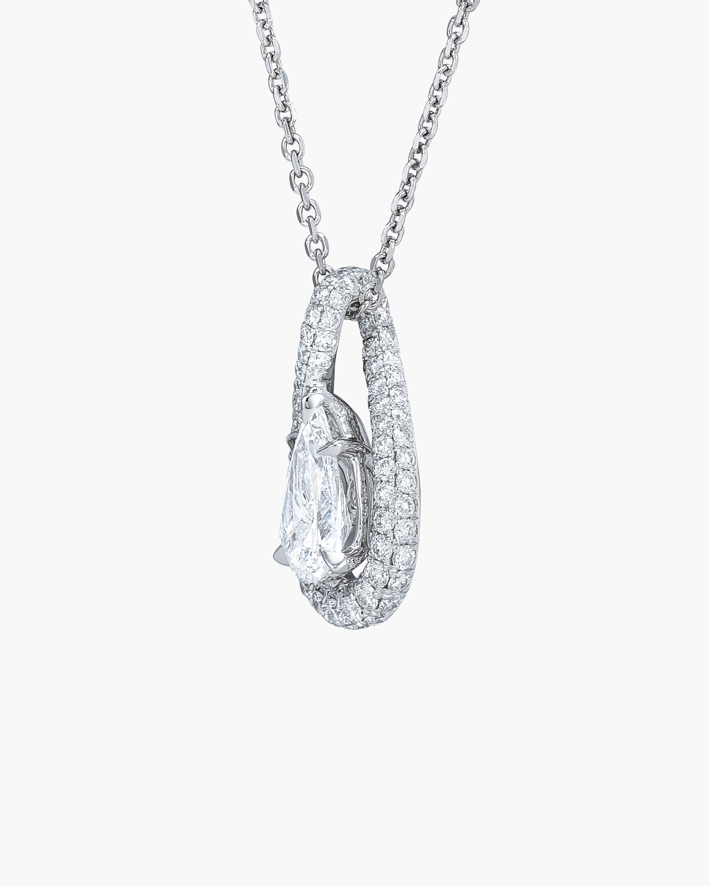 0.70 carat Pear Shape Diamond Pendant Necklace