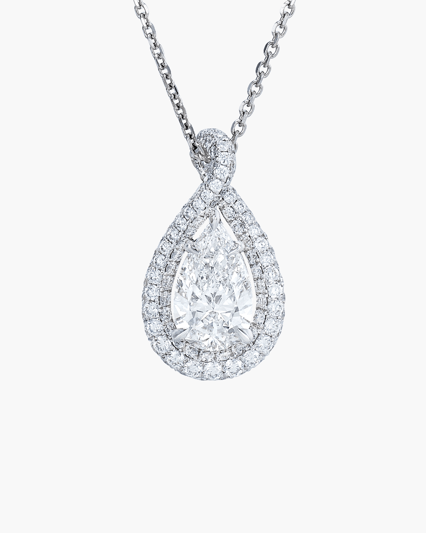 1.21 carat Pear Shape Diamond Pendant Necklace