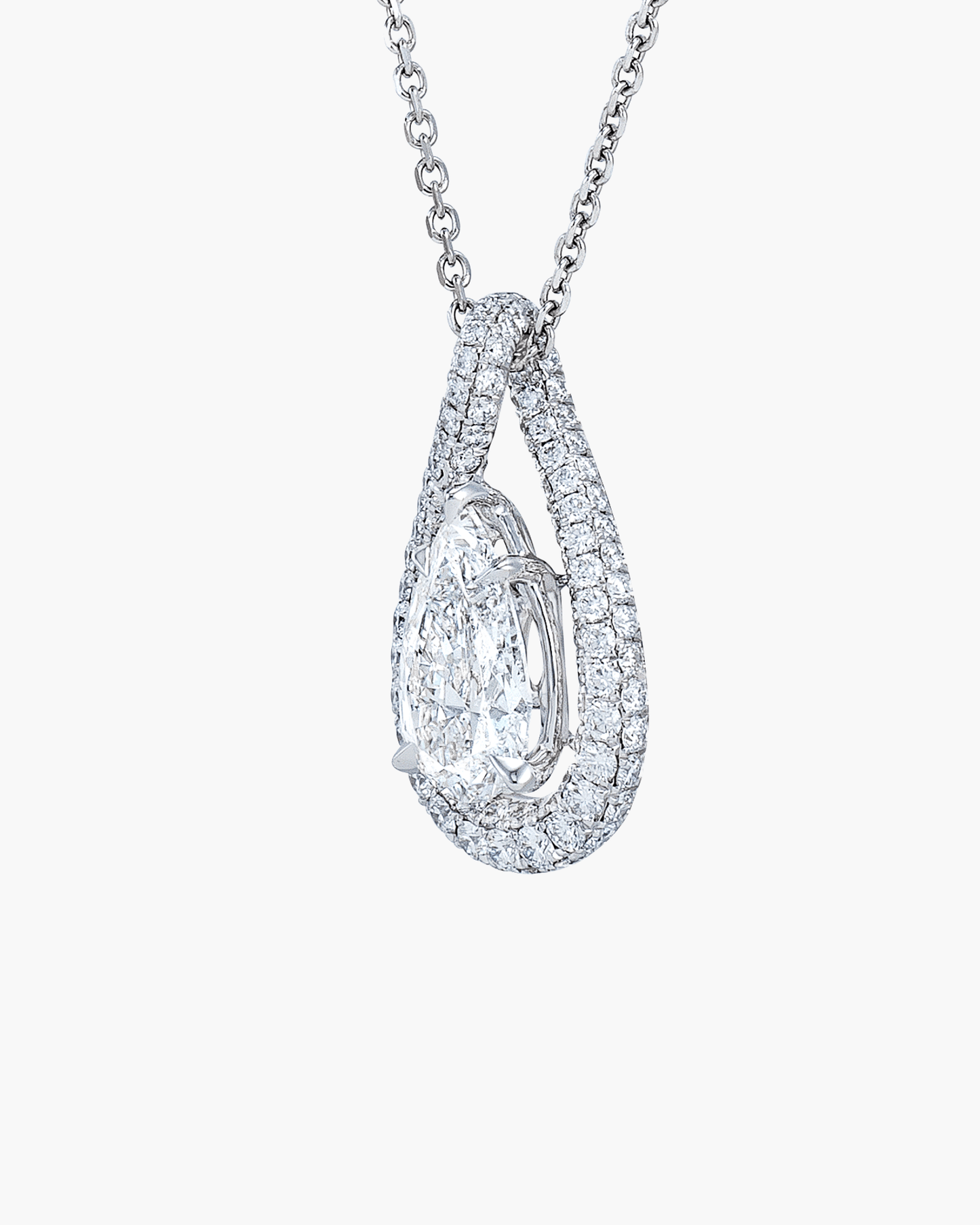 1.21 carat Pear Shape Diamond Pendant Necklace