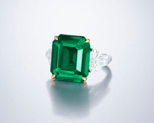 10.36 carat Old Mine Colombian Emerald Ring