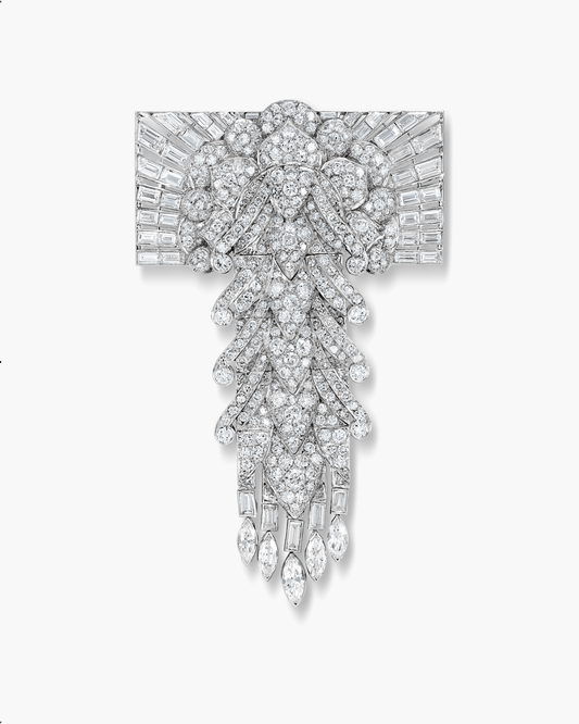 Art Deco Diamond Fountain Brooch