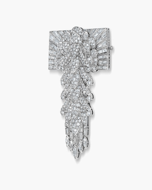 Art Deco Diamond Fountain Brooch