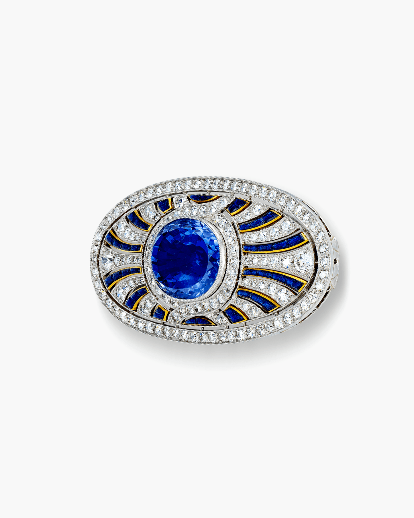 Art Deco Sapphire and Diamond Brooch by Dreicer & Co.