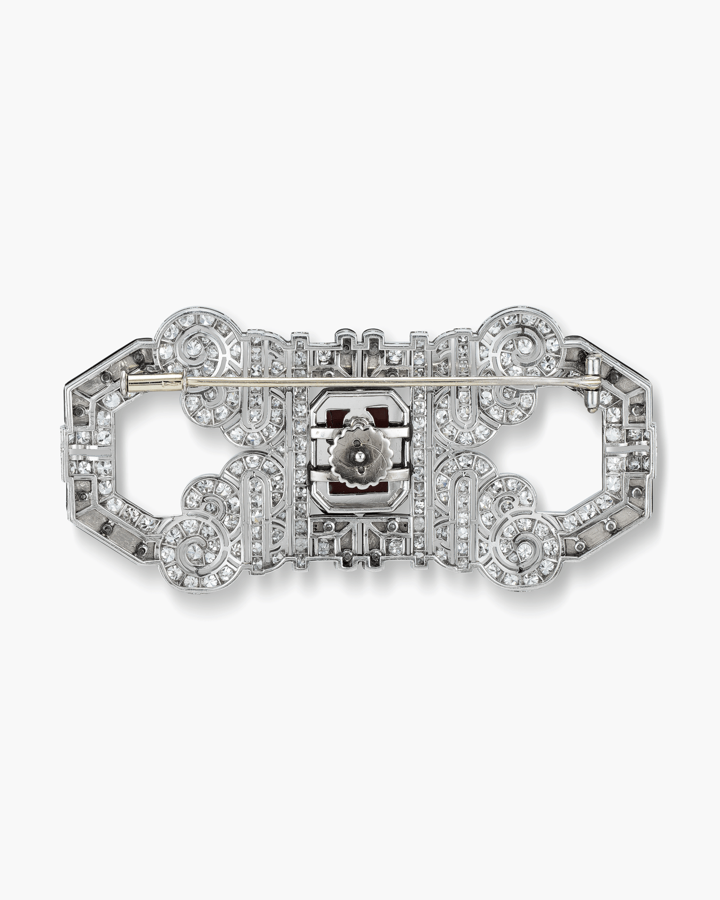 Art Deco Coral, Diamond and Enamel Brooch by Vever