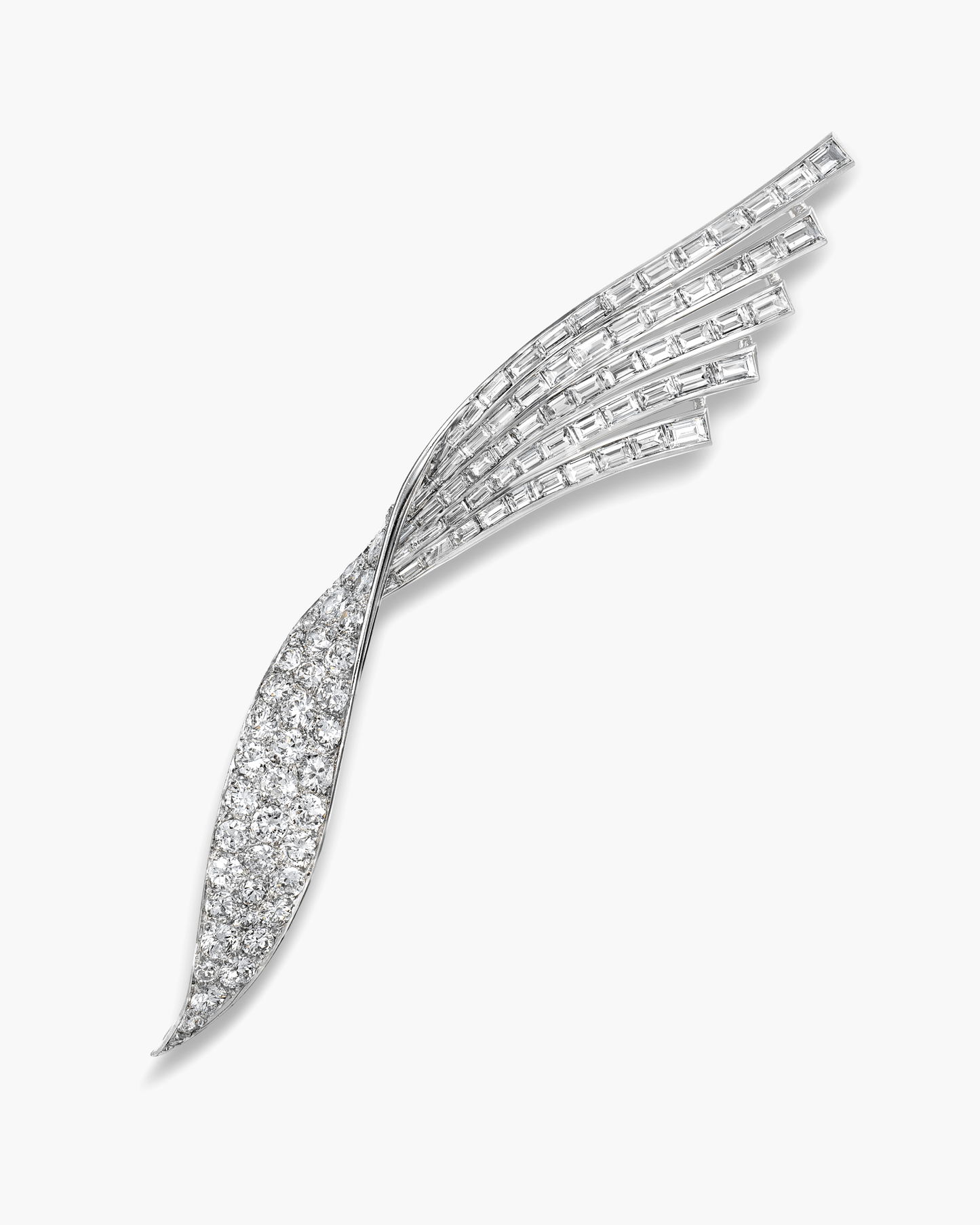 Estate Diamond Wave Brooch