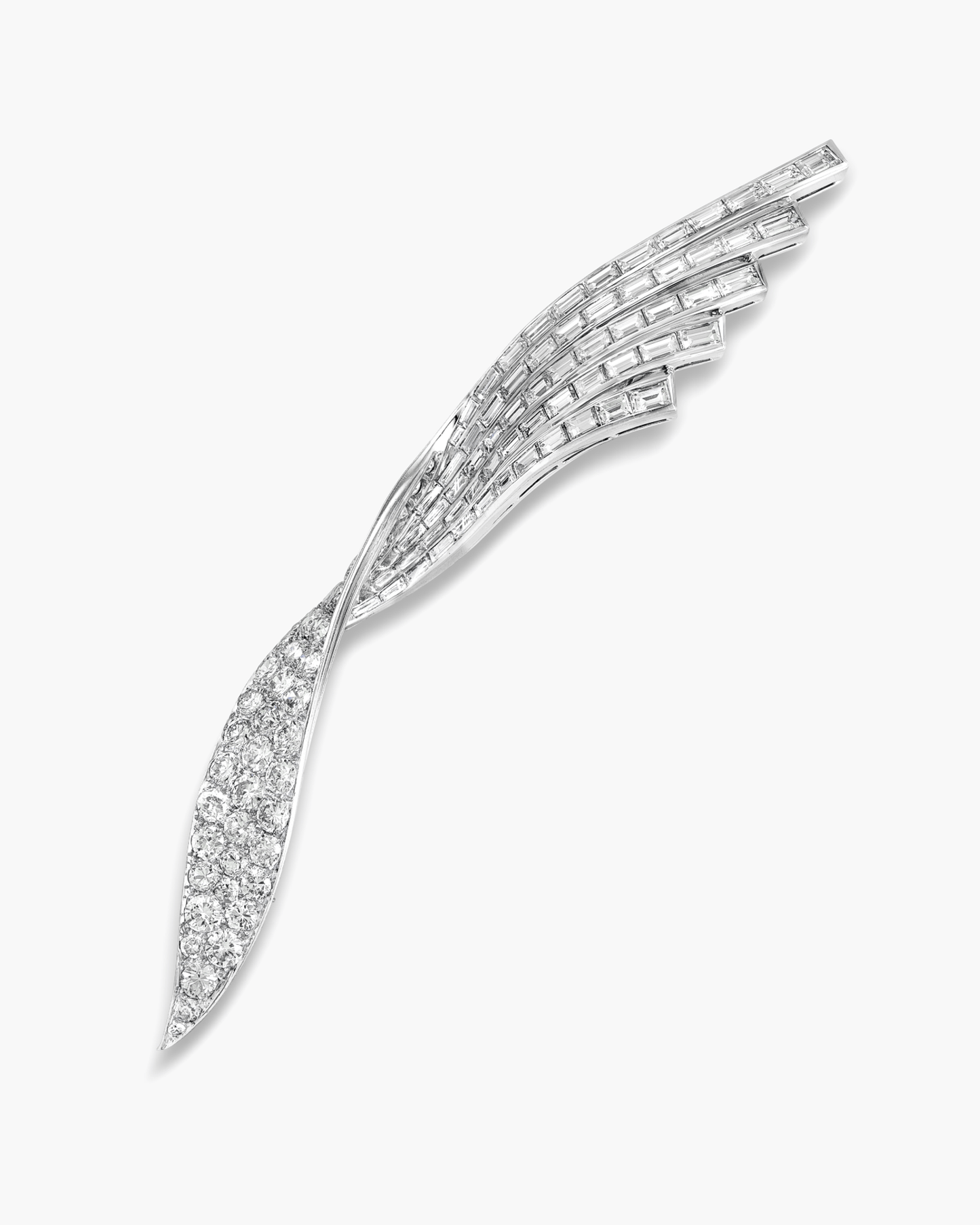 Estate Diamond Wave Brooch