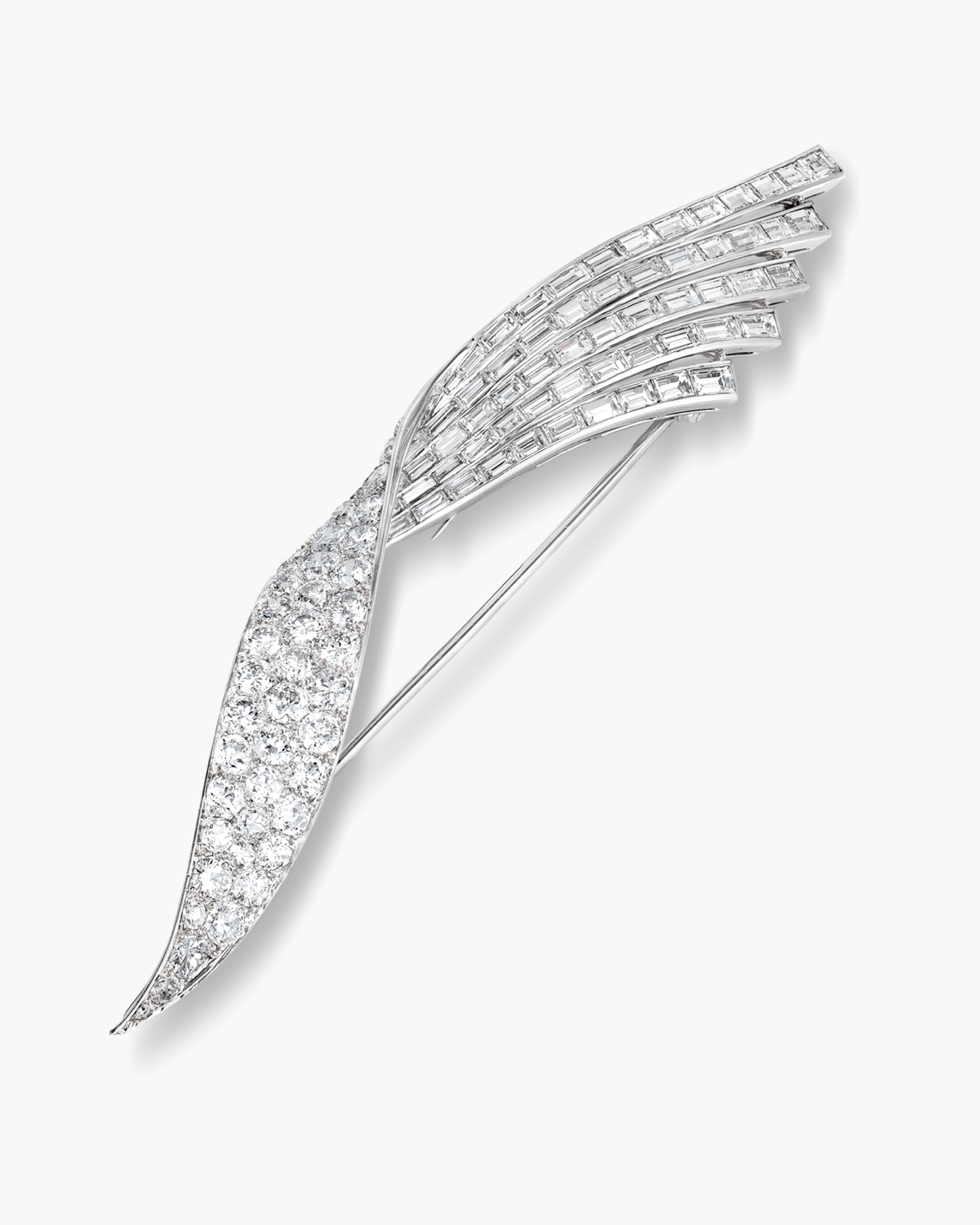 Estate Diamond Wave Brooch