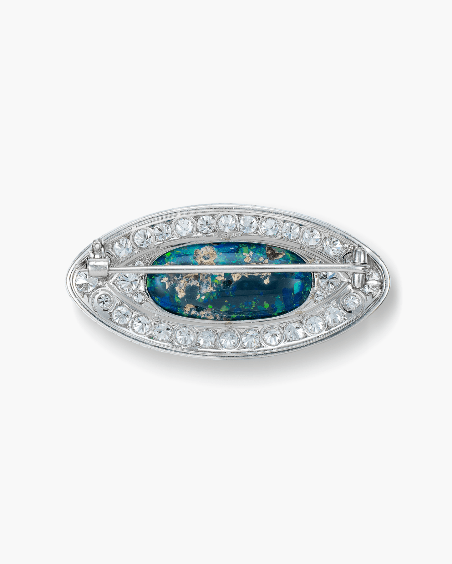 Art Deco Opal and Diamond Brooch by Marcus & Co.