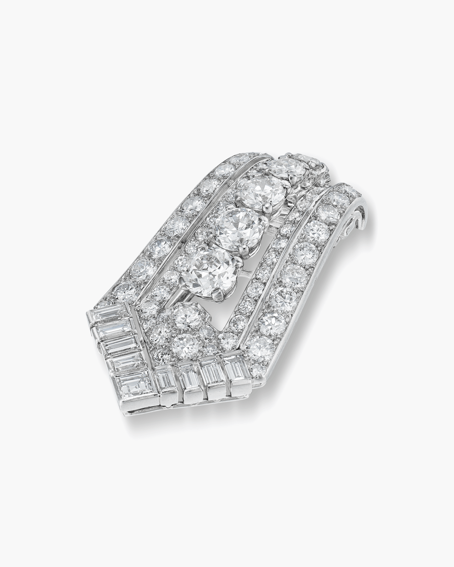 Art Deco Diamond Brooch by Cartier