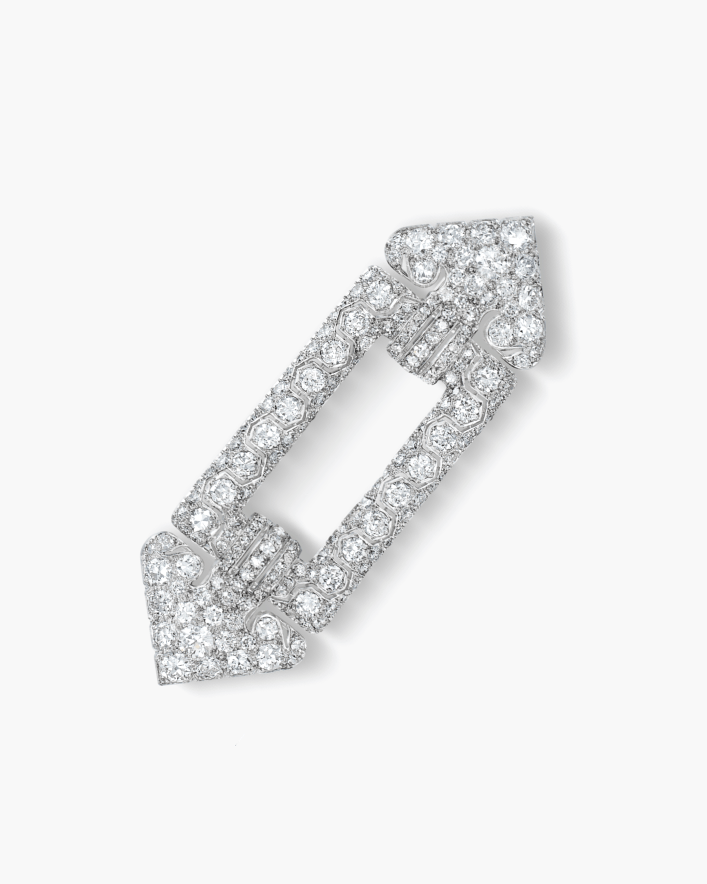 Art Deco Diamond Buckle Brooch by Cartier