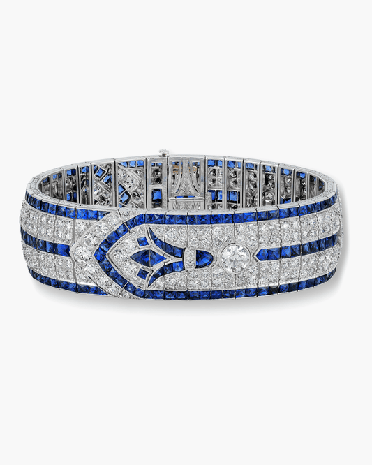 Art Deco Diamond and Sapphire Bracelet by Marcus & Co.