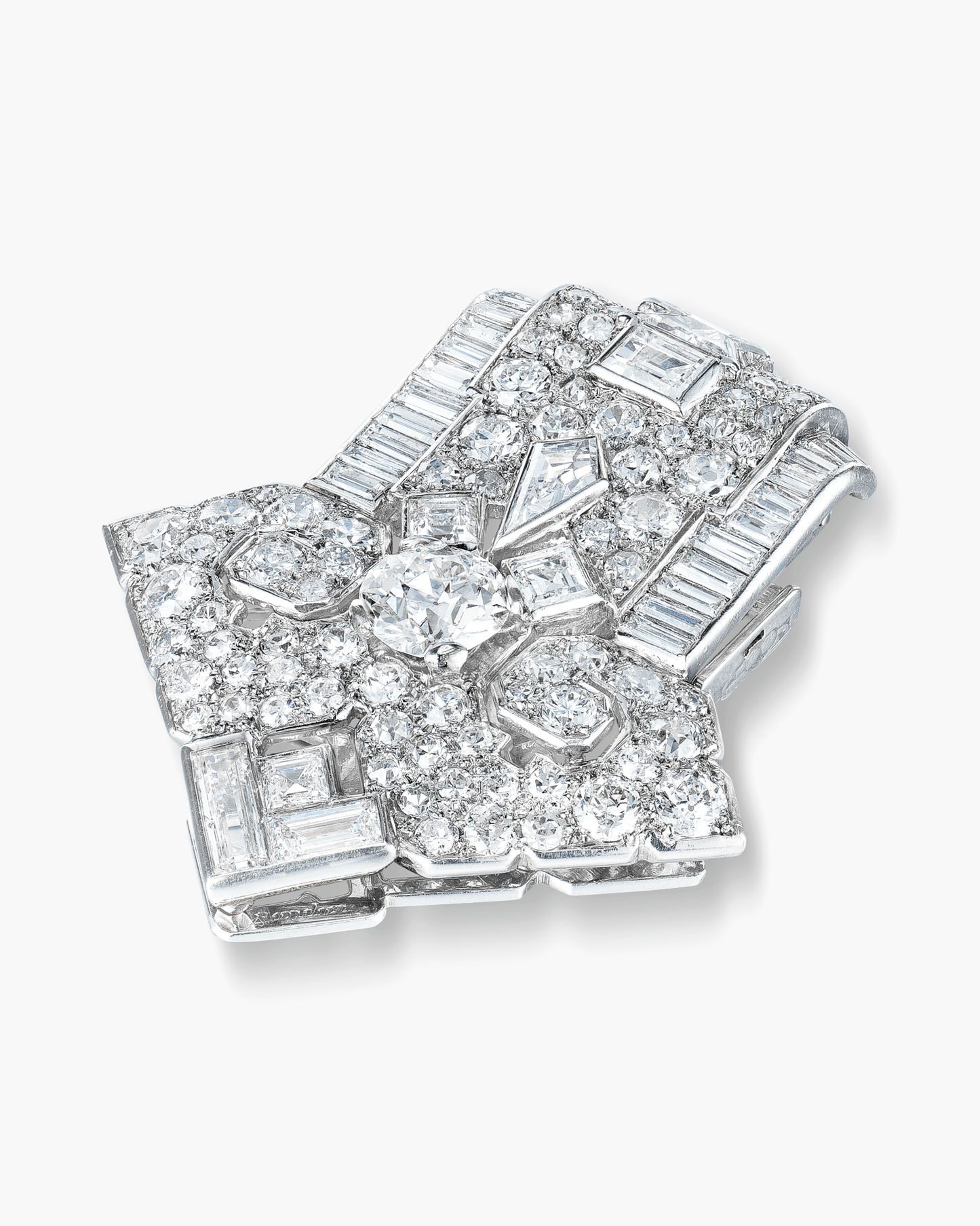 Art Deco Diamond Brooch by Cartier