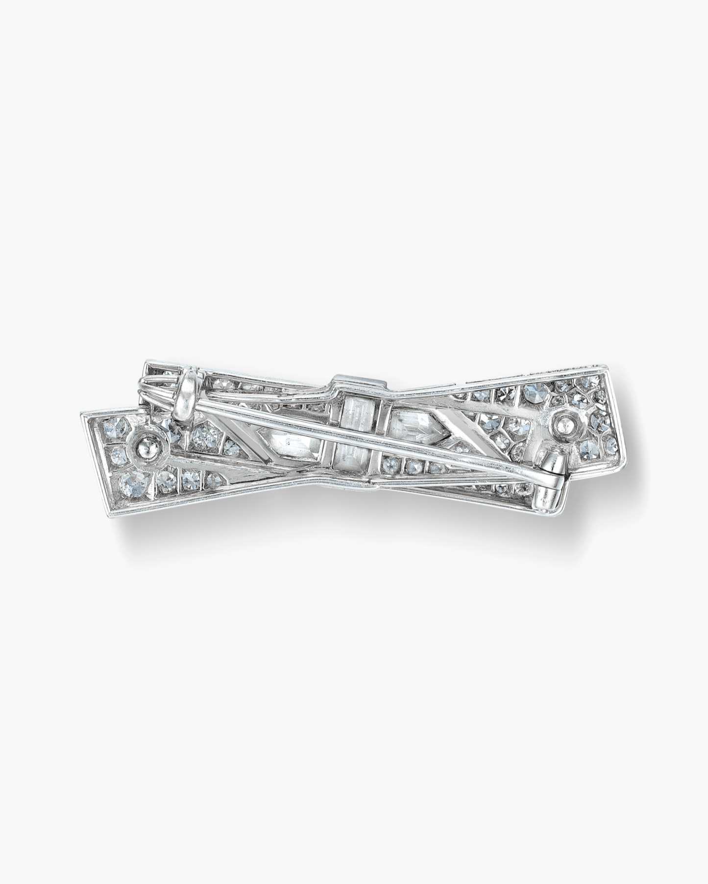 Art Deco Diamond and Onyx Bow Knot Brooch by Cartier