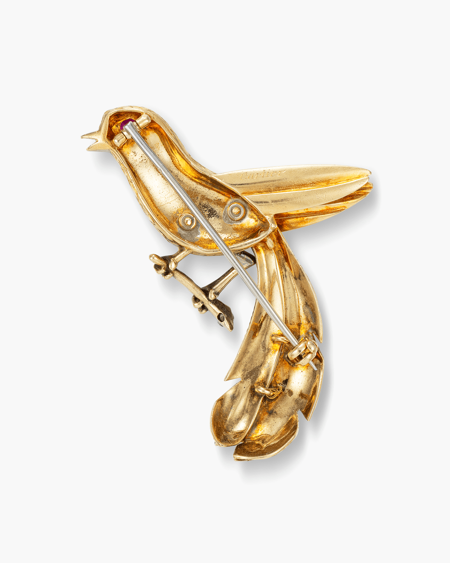 Estate Ruby Bird Brooch by Cartier