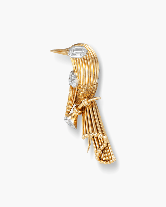 Estate Diamond Bird Brooch by Cartier