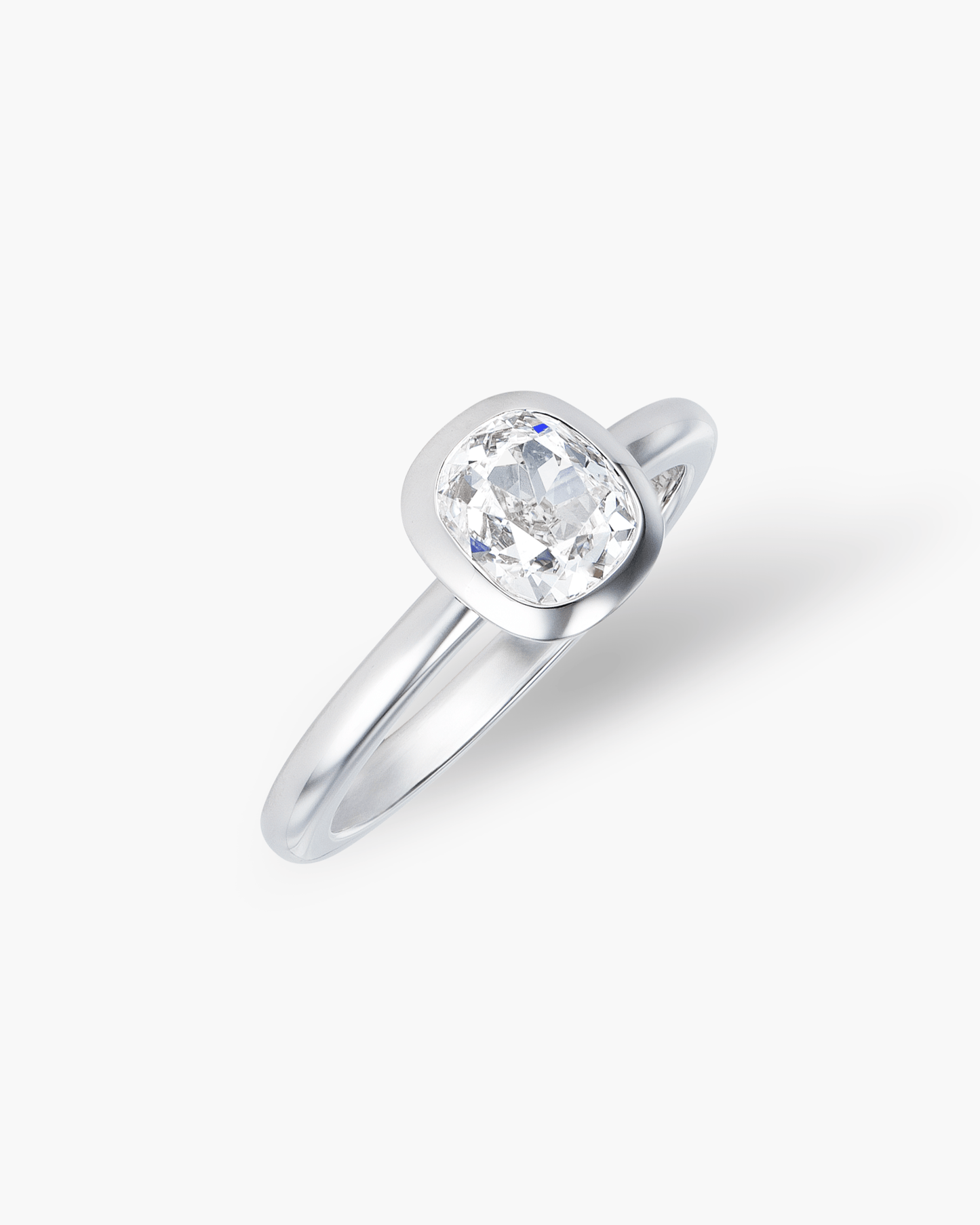 0.91 carat Antique Cushion Cut Diamond Ring