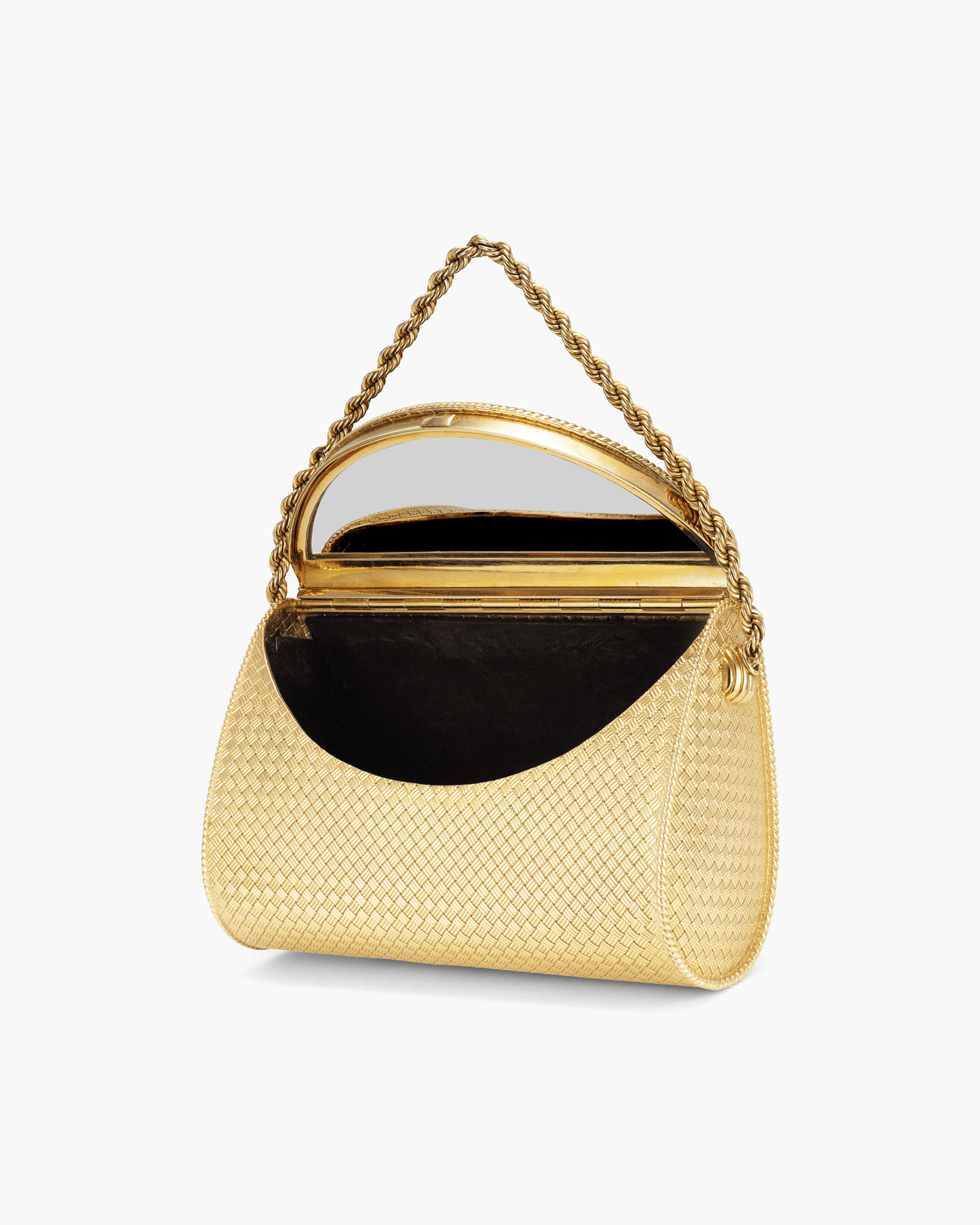 Estate Fitted Mirror Hand Bag by Cartier