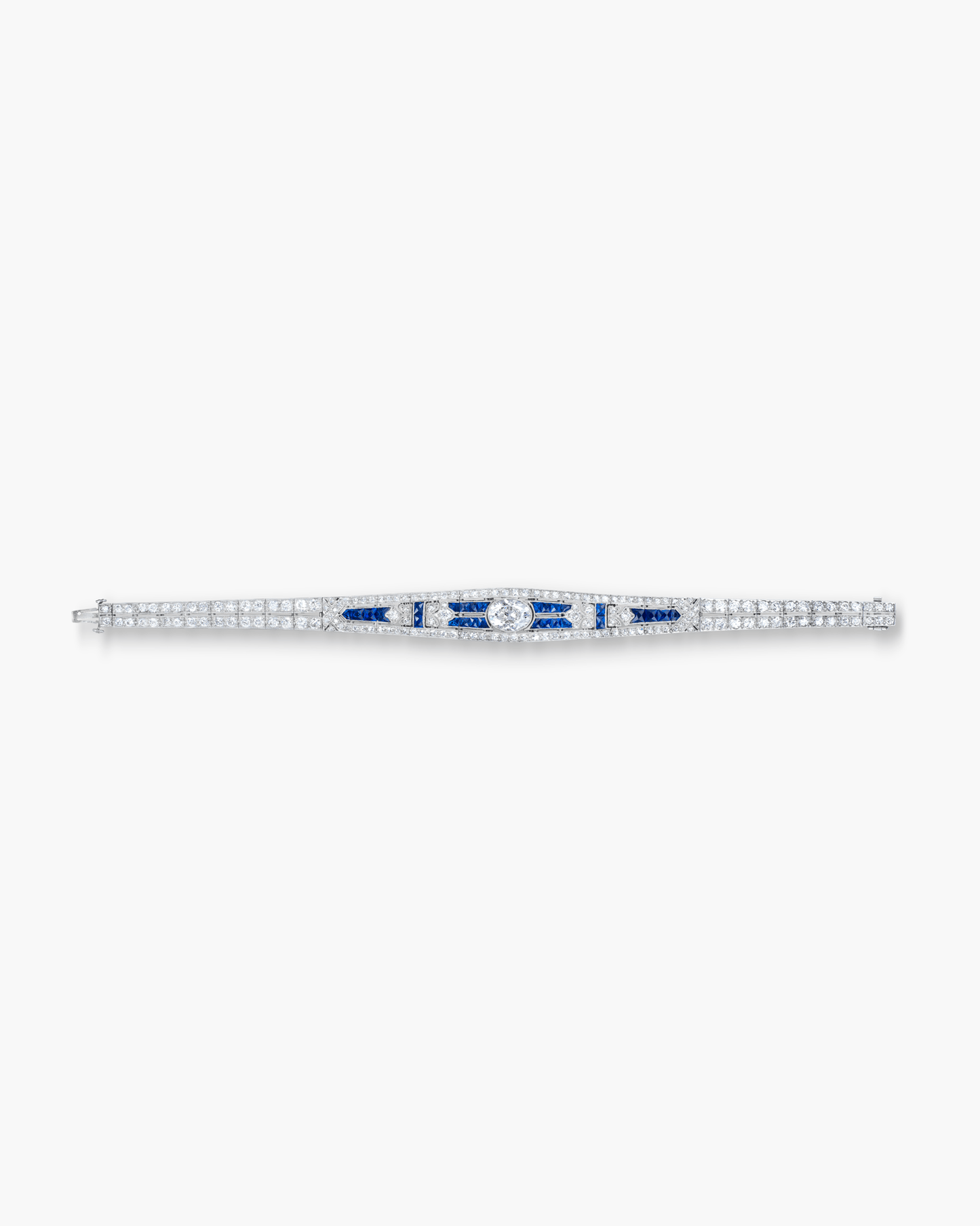 Art Deco Diamond and Sapphire Bracelet by J.E. Caldwell & Co.