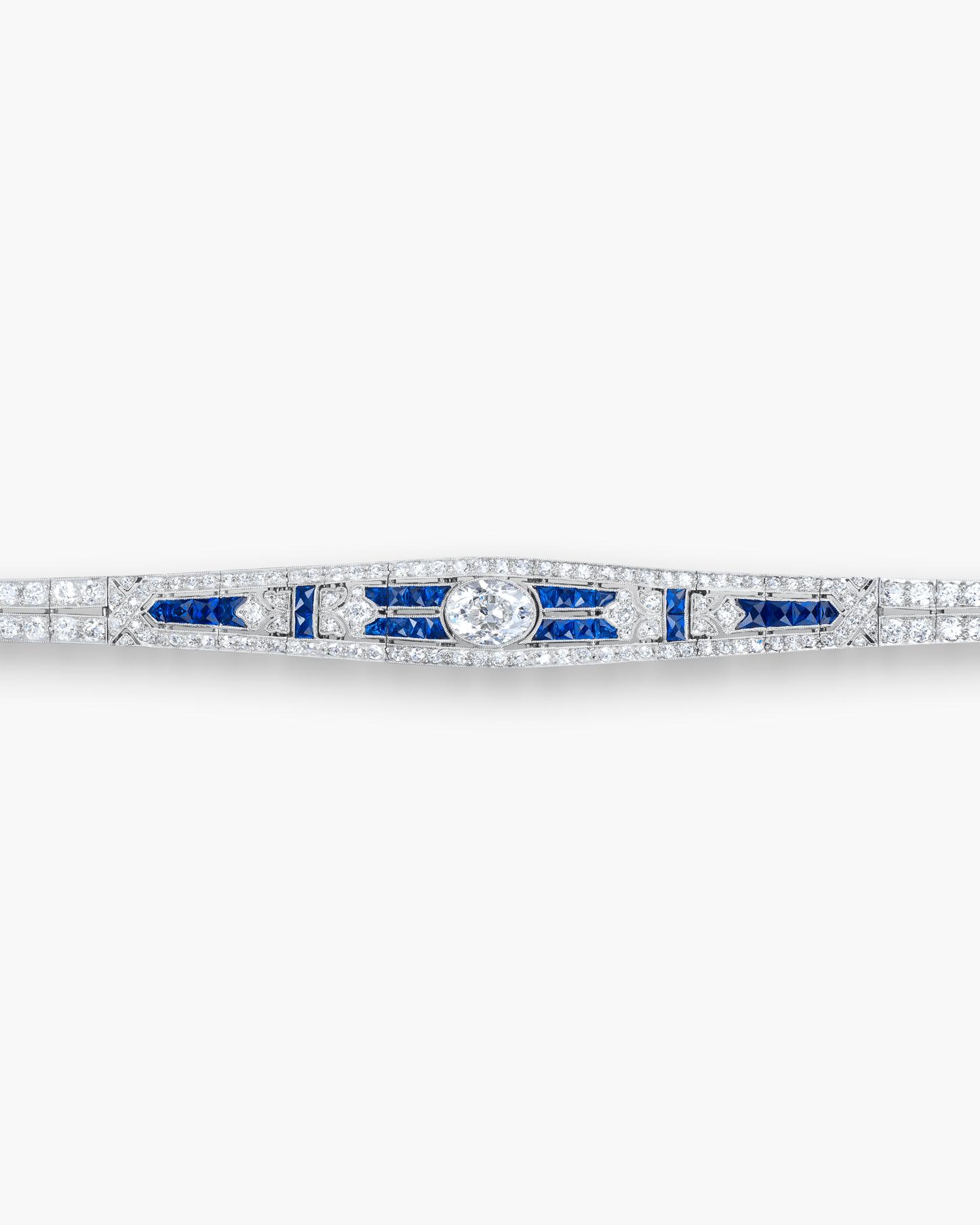 Art Deco Diamond and Sapphire Bracelet by J.E. Caldwell & Co.