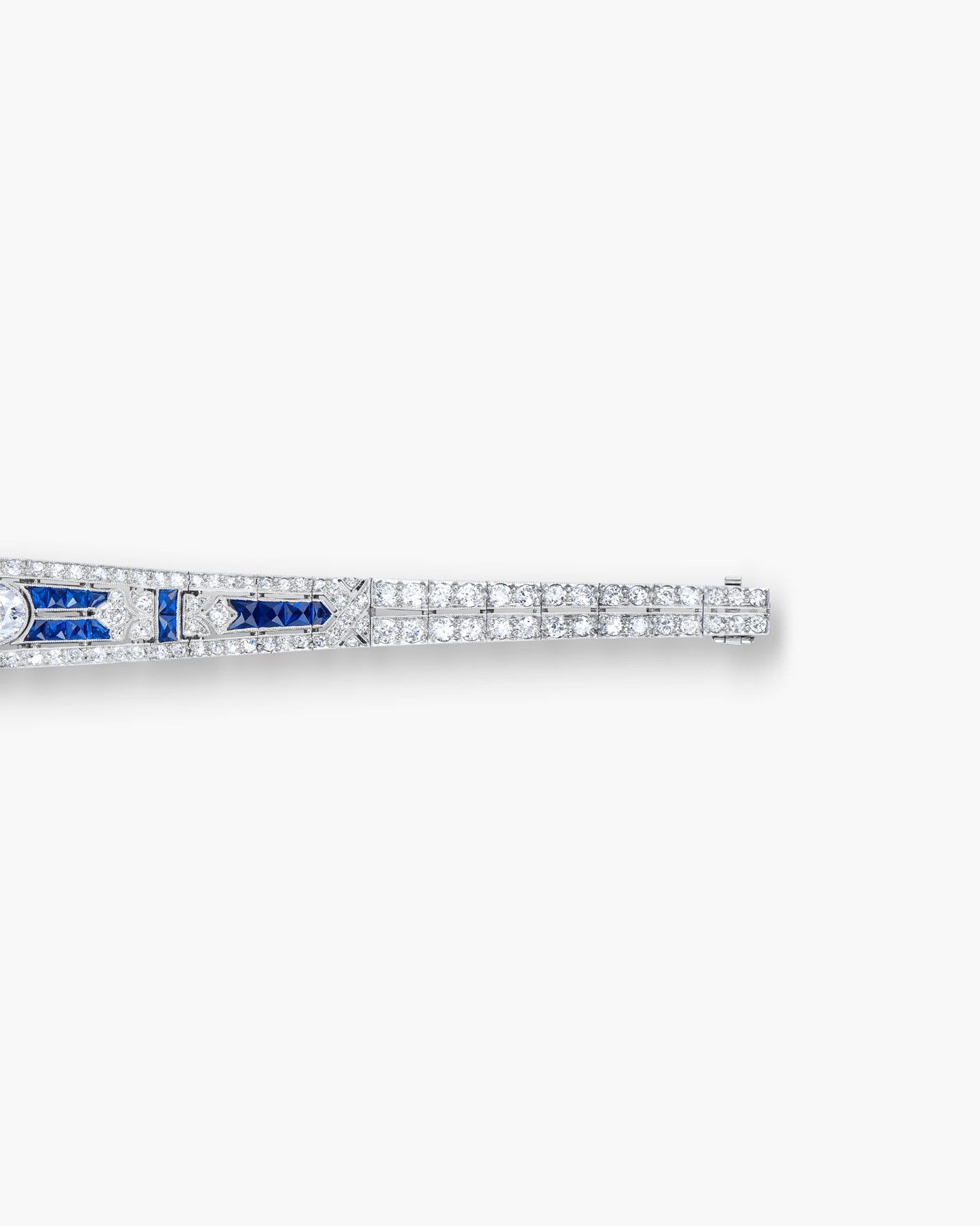 Art Deco Diamond and Sapphire Bracelet by J.E. Caldwell & Co.