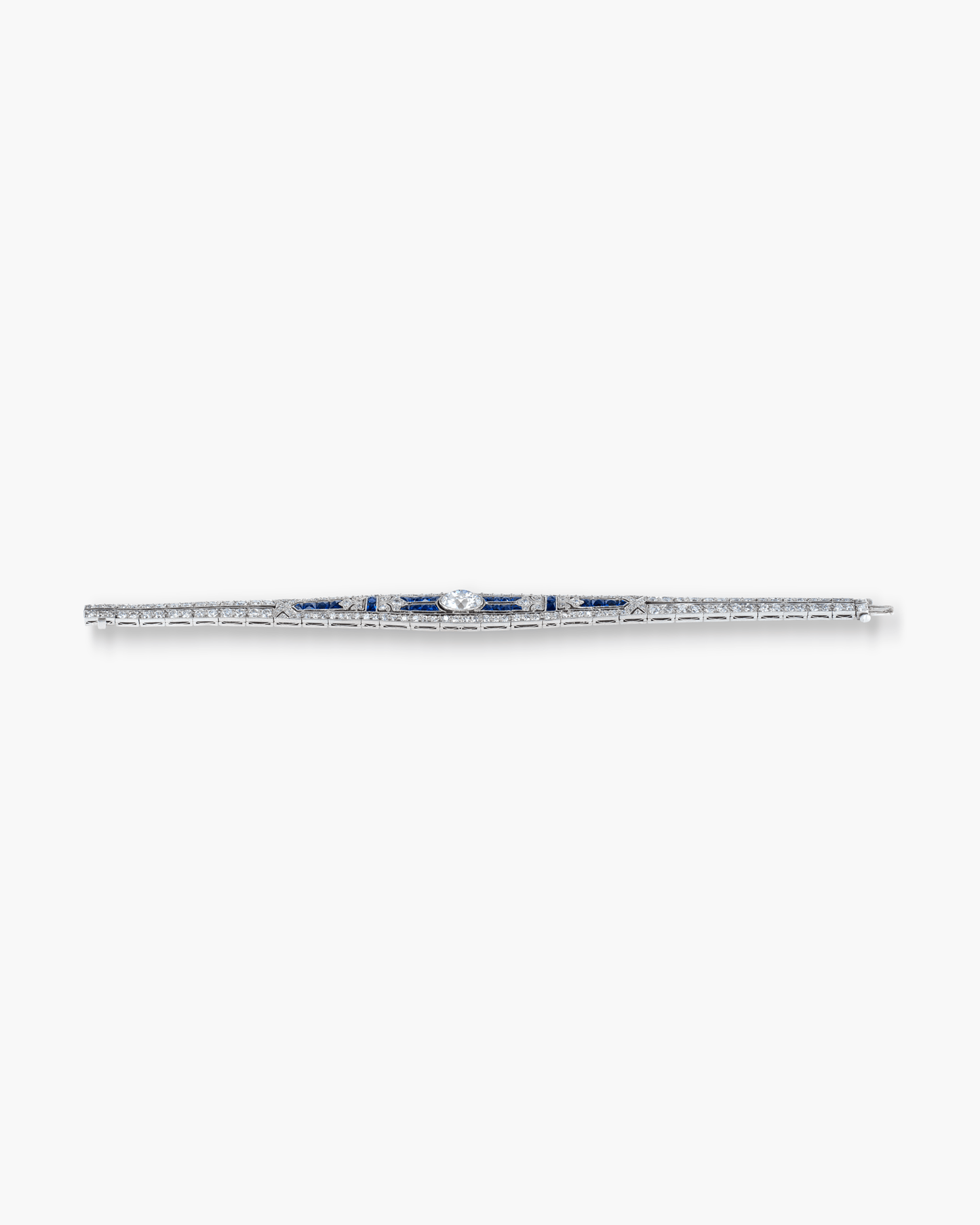 Art Deco Diamond and Sapphire Bracelet by J.E. Caldwell & Co.