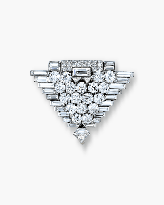 Art Deco Diamond Lapel Clip