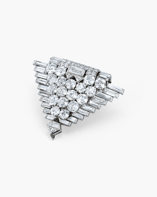 Art Deco Diamond Lapel Clip