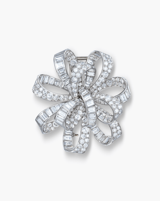 Estate Diamond Flot de Rubans Brooch by Van Cleef & Arpels