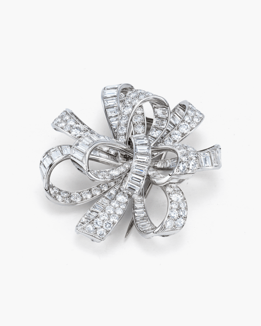Estate Diamond Flot de Rubans Brooch by Van Cleef & Arpels