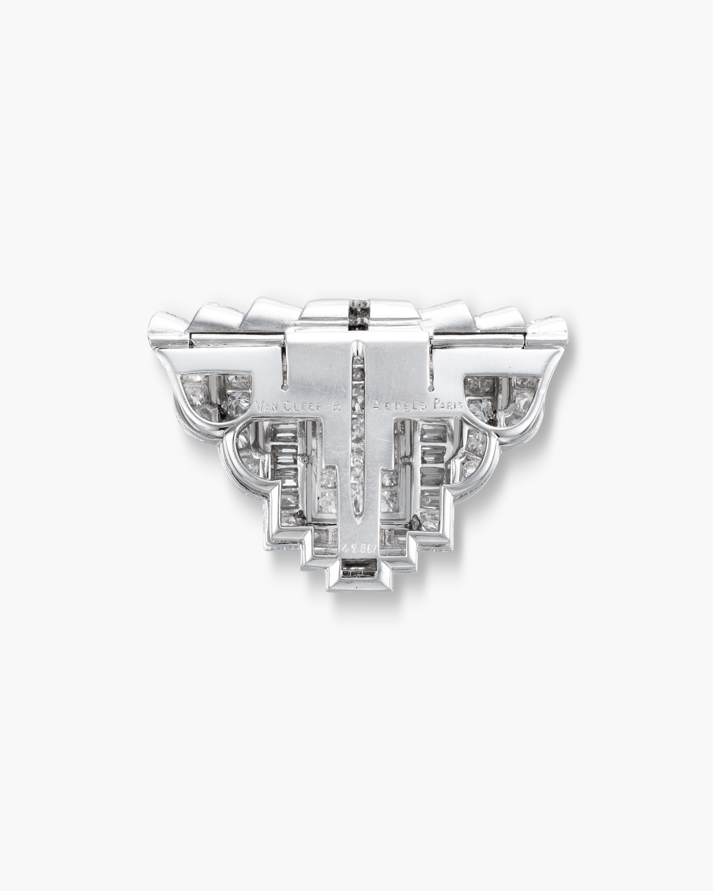 Art Deco Diamond Ribbon Clip by Van Cleef & Arpels