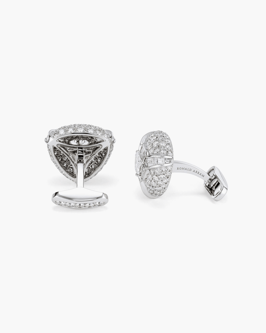 Baguette and Trillion Diamond Cufflinks