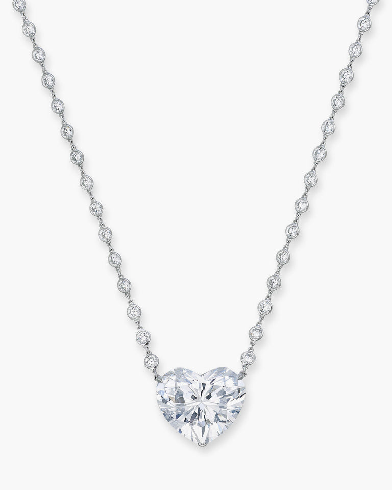 36.30 ct Heart Shaped Internally Flawless Diamond necklace