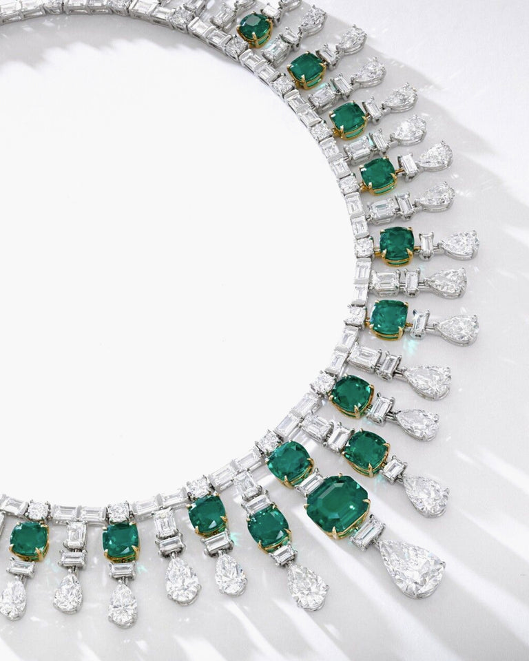 An Exceptional Colombian Emerald & Diamond necklace