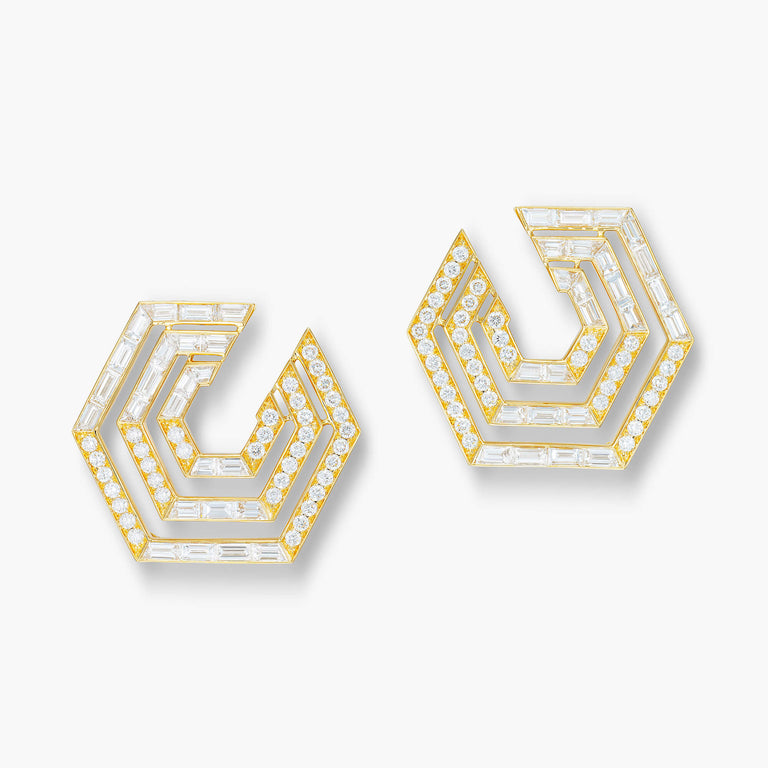 Concentrica Gold Earrings