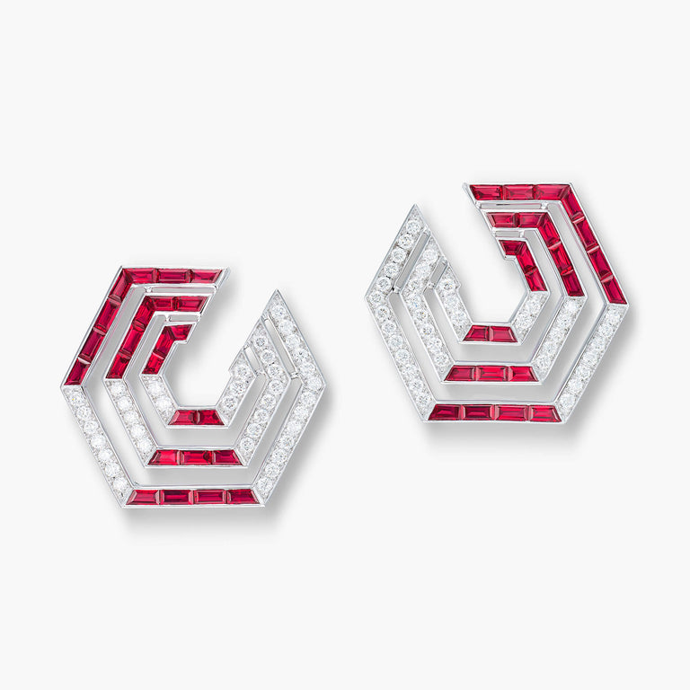 Concentrica Red Earrings