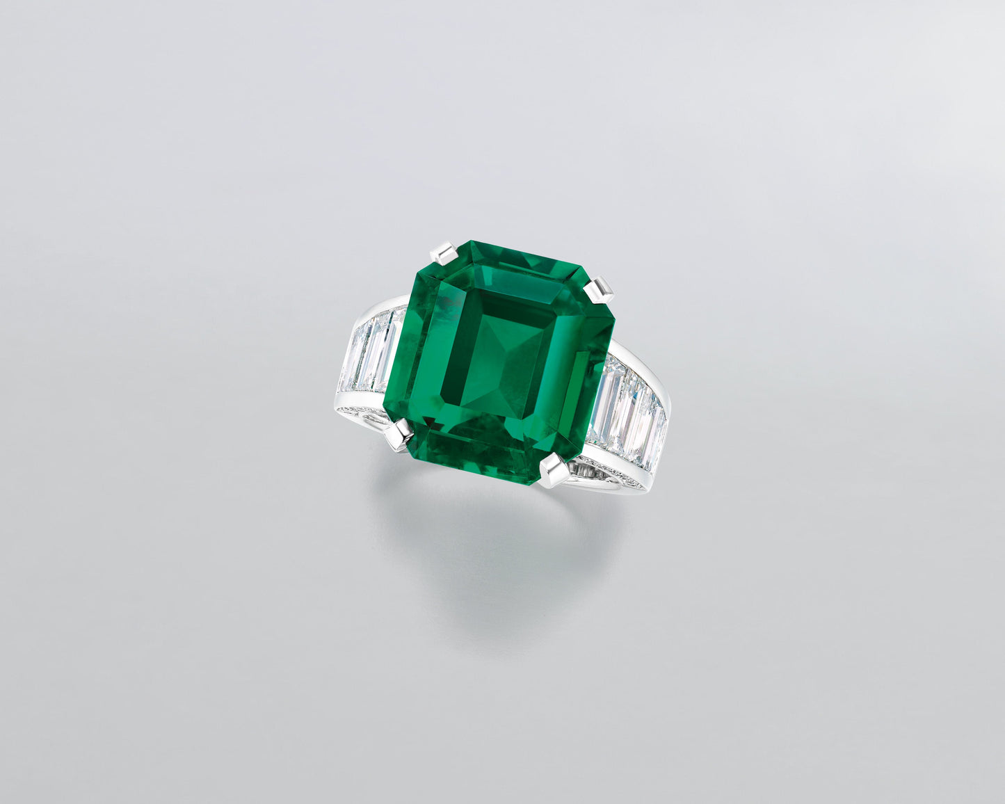 10.66 carat Emerald Cut Colombian Emerald Ring