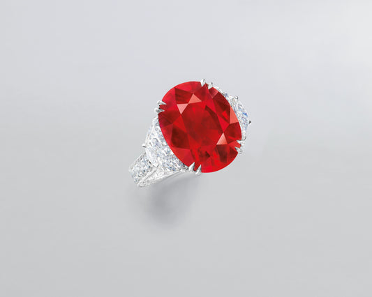 10.45 carat Oval Shape Burmese Ruby Ring