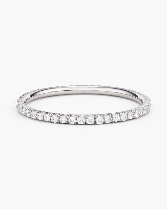 Round Brilliant Cut Diamond Titanium Eternity Ring