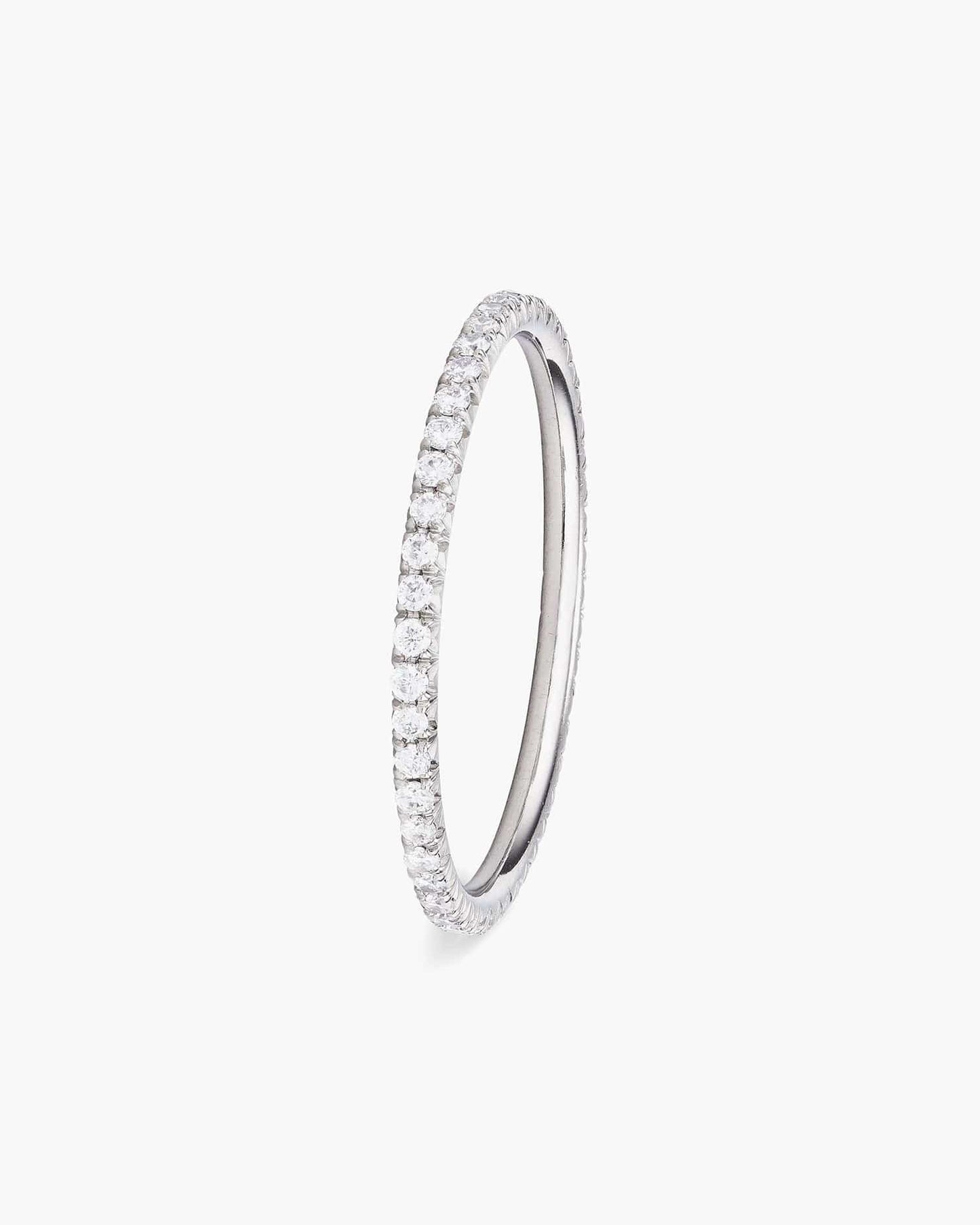 Round Brilliant Cut Diamond Titanium Eternity Ring