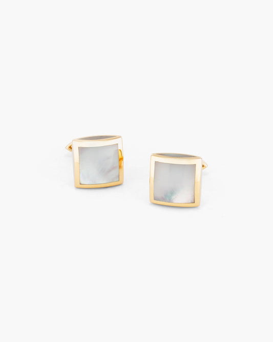 Mother of Pearl Convex Square Cufflinks
