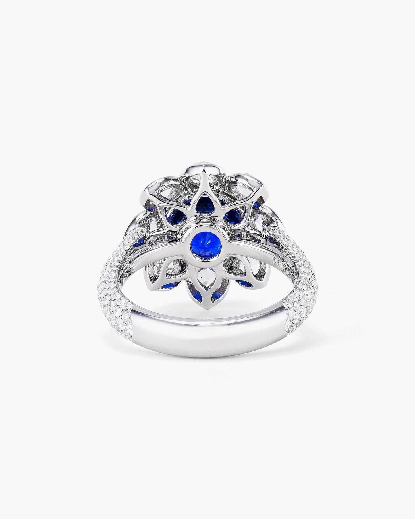 4.00 carat Round Cut Ceylon Sapphire and Diamond Ring