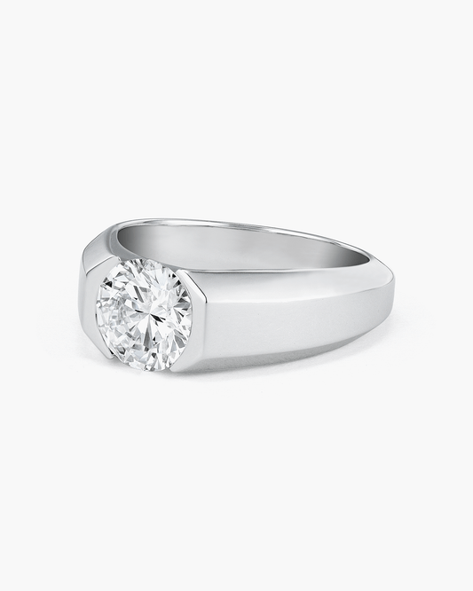 2.02 carat Round Cut Diamond Gentlemen's Ring