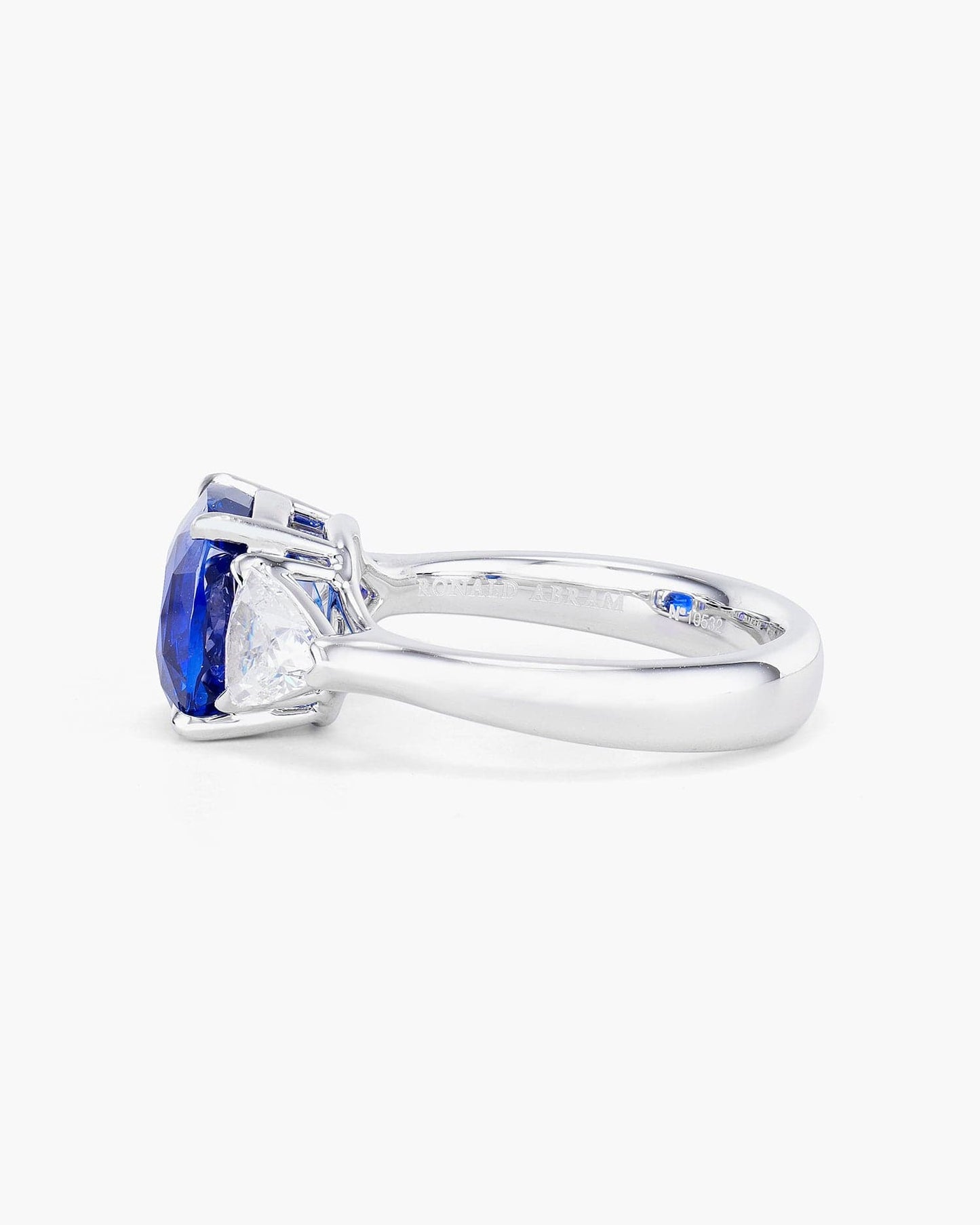 4.54 carat Cushion Cut Ceylon Sapphire and Diamond Ring