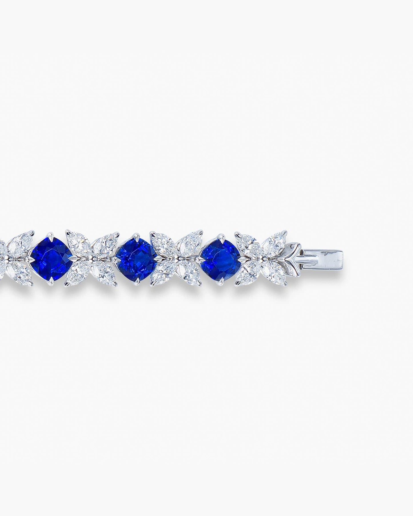 Cushion Cut Sapphire and Diamond Bracelet (1.18 carat)