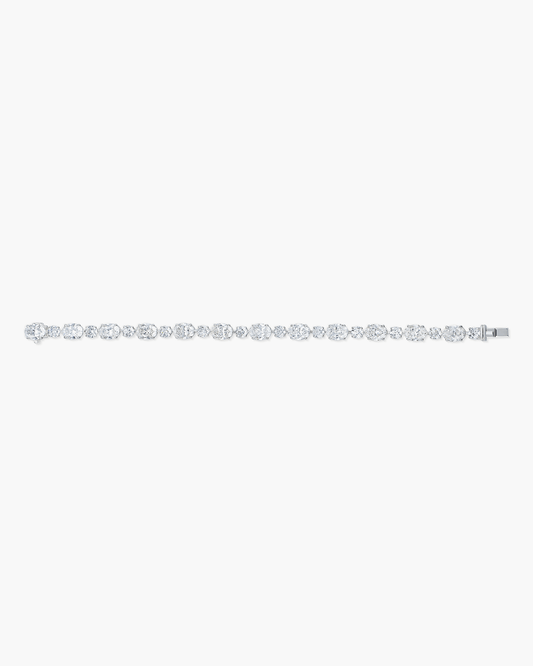 Oval Shape and Round Brilliant Cut Diamond Bracelet (1.00 carat)