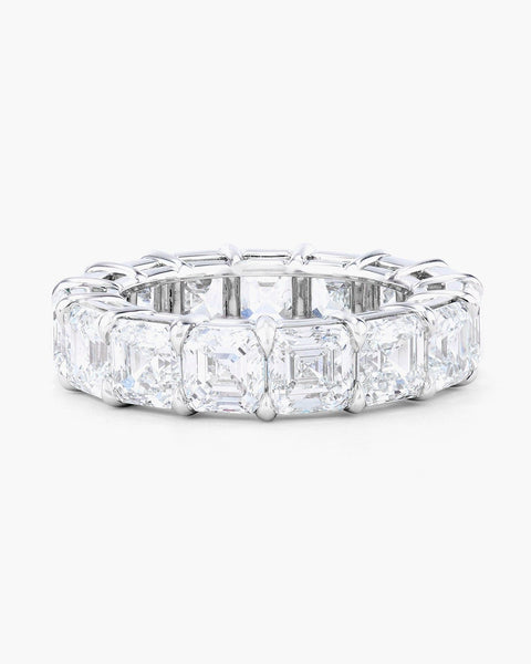 8.12ct Double-Row Asscher Cut Eternity Diamond Band - Underwoods Jewelers