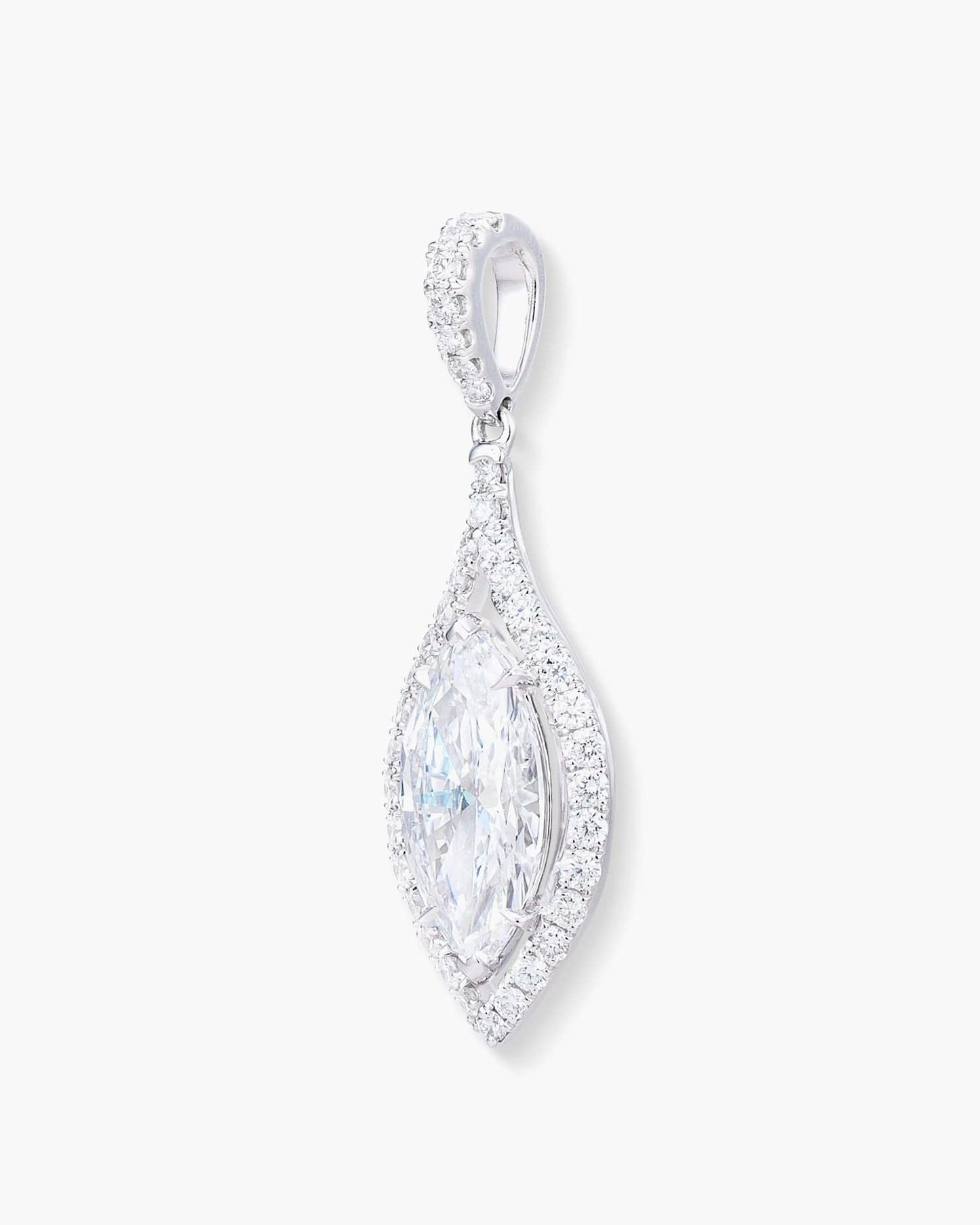 1.09 carat Marquise Shape Diamond Pendant Necklace